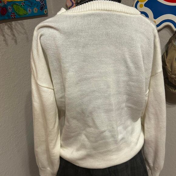 Shein Skeleton Halloween White and red knitted sweater - Picture 7 of 8